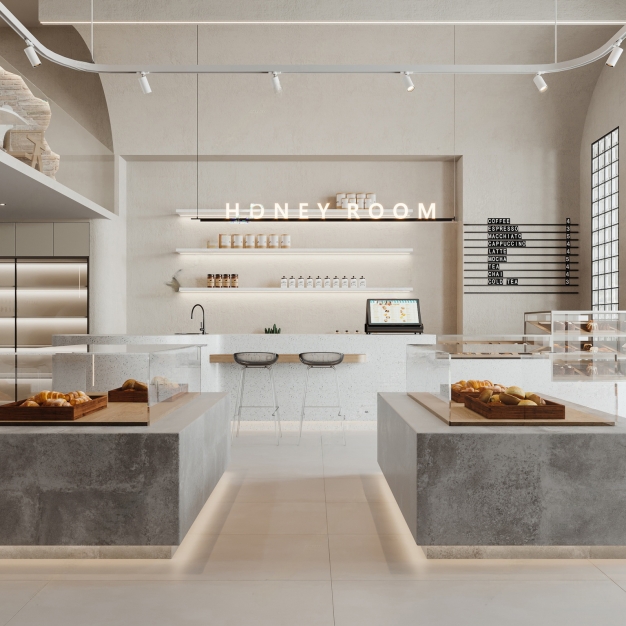 现代甜品面包店3D模型