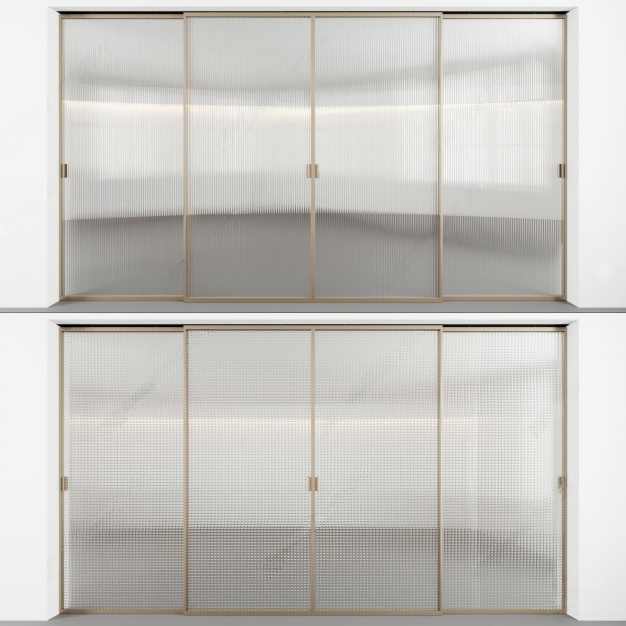 现代推拉门3D模型