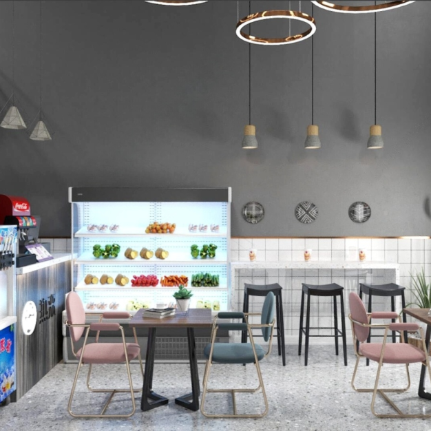 现代甜点小吃奶茶店3D模型