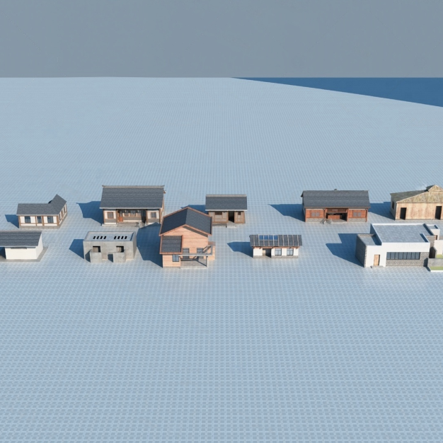 新中式建筑3D模型