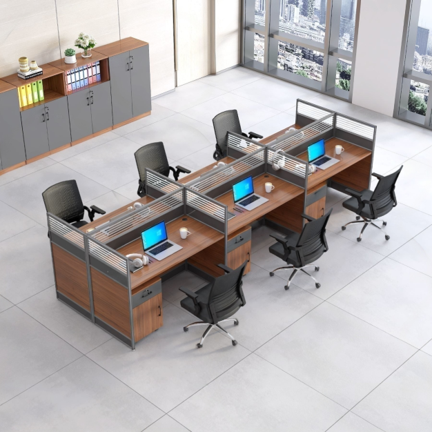 现代职工办公桌椅3D模型