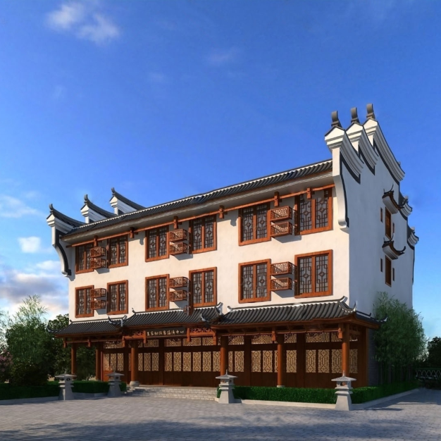 中式建筑3D模型