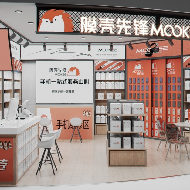 现代手机壳专卖店3D模型