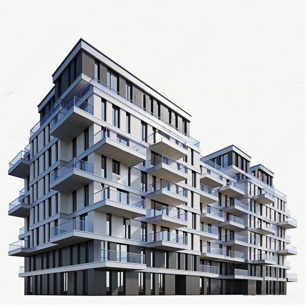 现代多层住宅3D模型