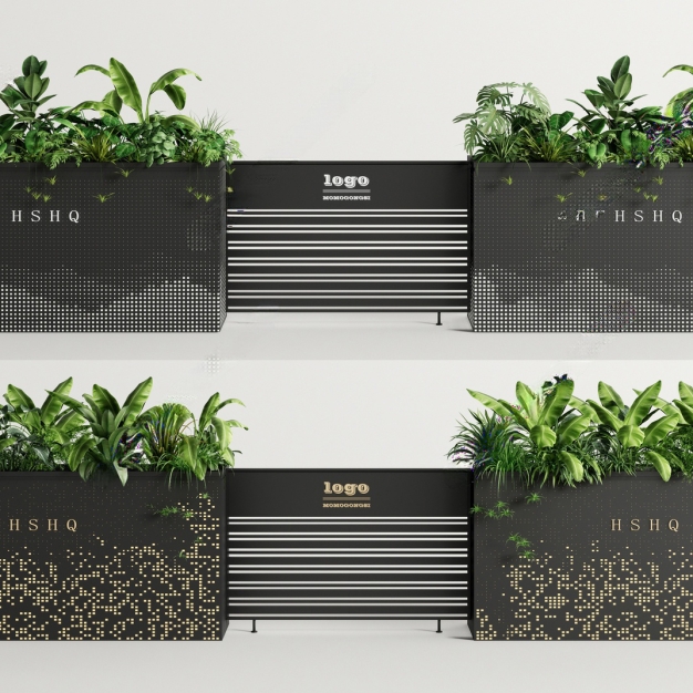 现代户外花箱3D模型