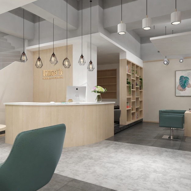 工业风美发店3D模型