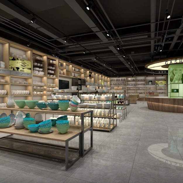 工业风瓷器专卖店3D模型