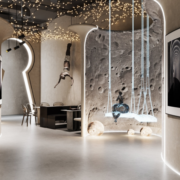  侘寂风展厅3D模型