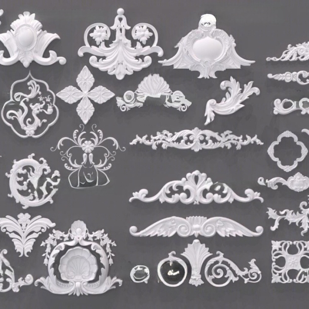 欧式石膏雕花构件3D模型