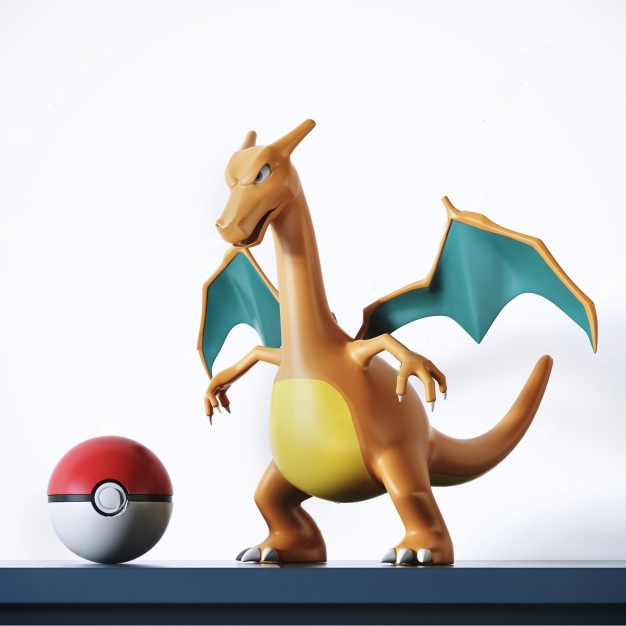 喷火龙公仔3D模型