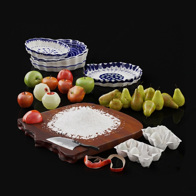 食物 餐具3D模型