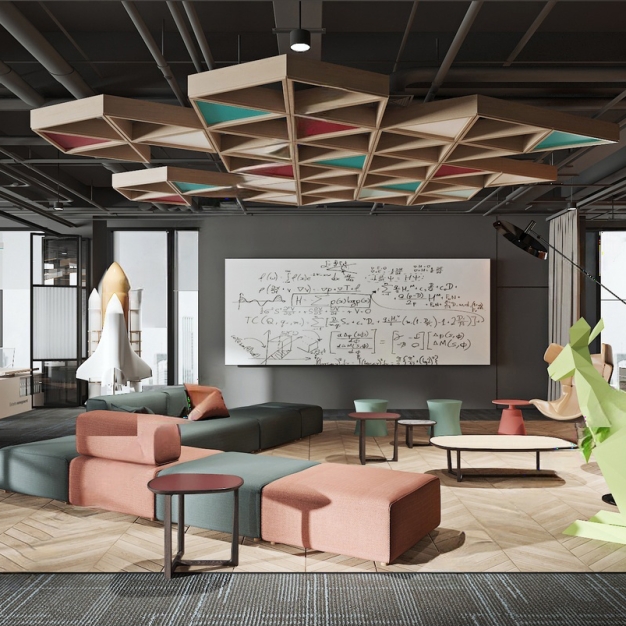 现代办公室休息区3D模型