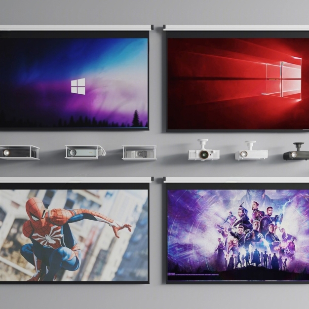 投影仪 幕布3D模型