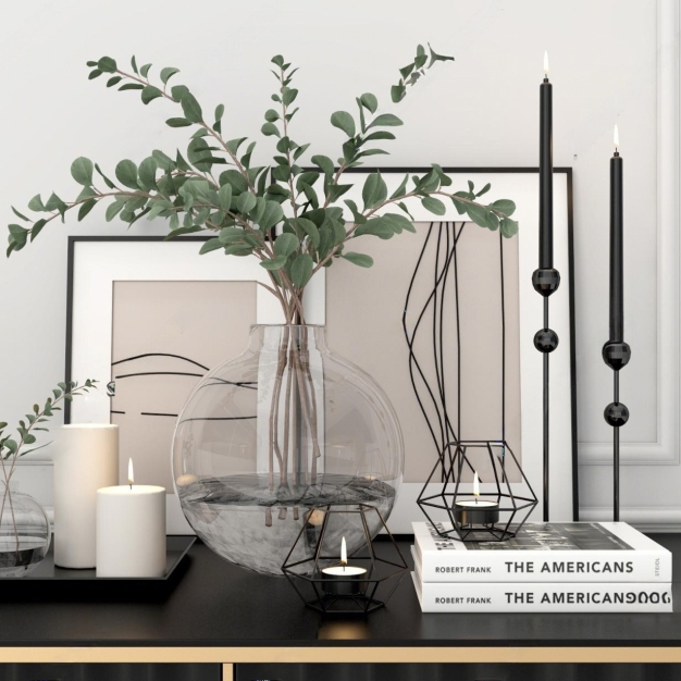 现代玻璃花瓶装饰品3D模型