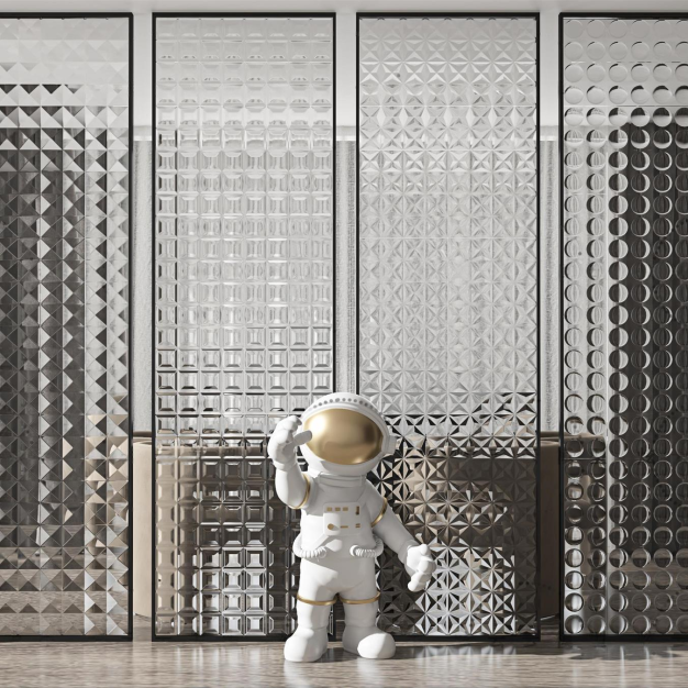  现代玻璃隔断3D模型