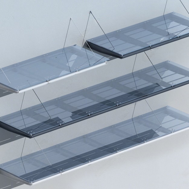 现代玻璃雨棚3D模型