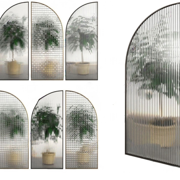 现代玻璃屏风隔断3D模型