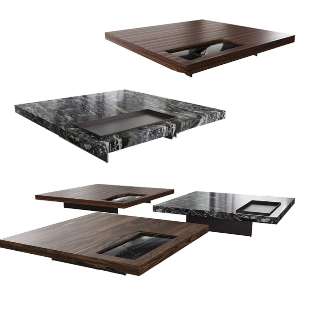 现代茶几组合3D模型