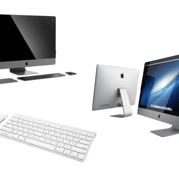 现代苹果电脑3D模型