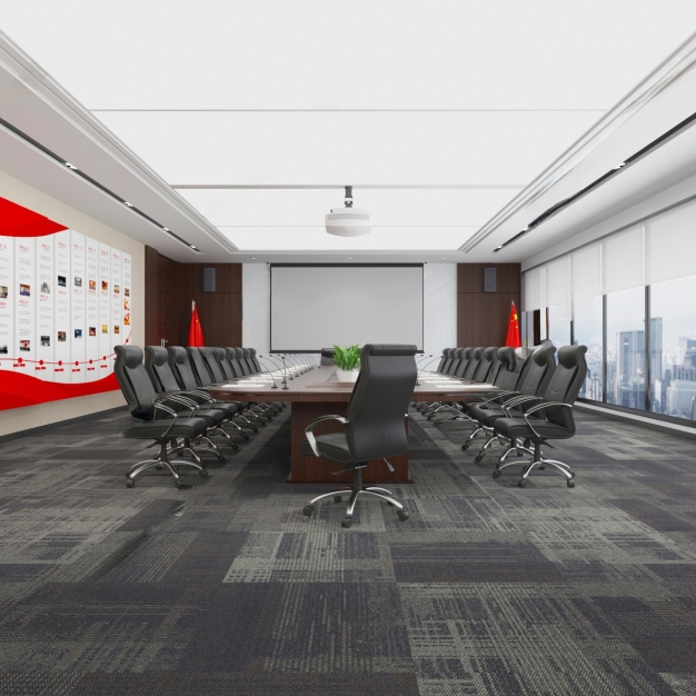  现代党建会议室3D模型