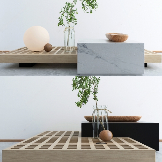 现代茶几3D模型