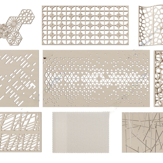 现代冲孔板穿孔板3D模型