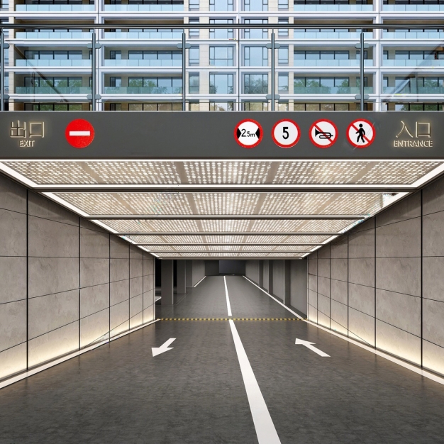 现代车库入口3D模型