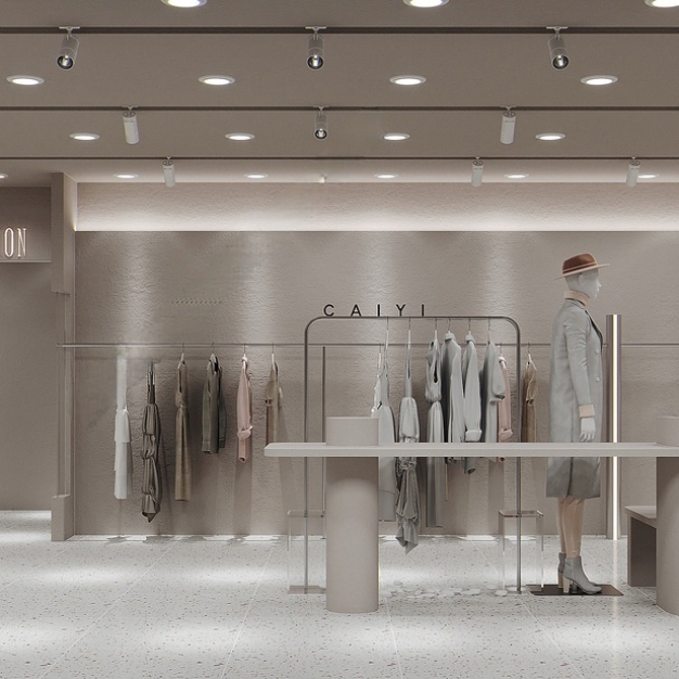 现代侘寂服装店3D模型
