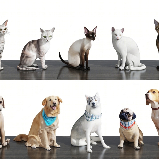 宠物猫3D模型