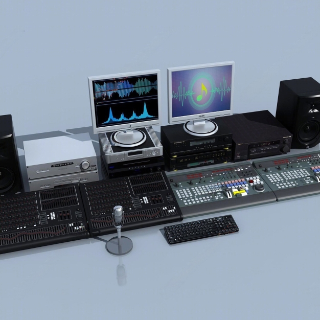 现代录音设备3D模型