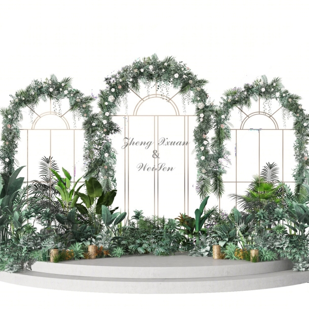  现代婚礼植物美陈3D模型