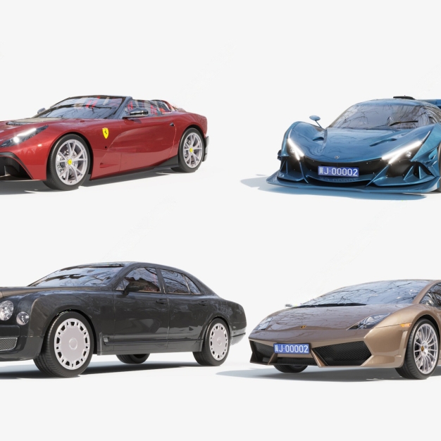现代汽车 轿车 跑车3D模型
