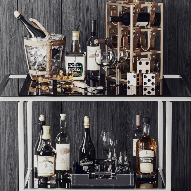 现代红酒酒杯酒架组合3D模型