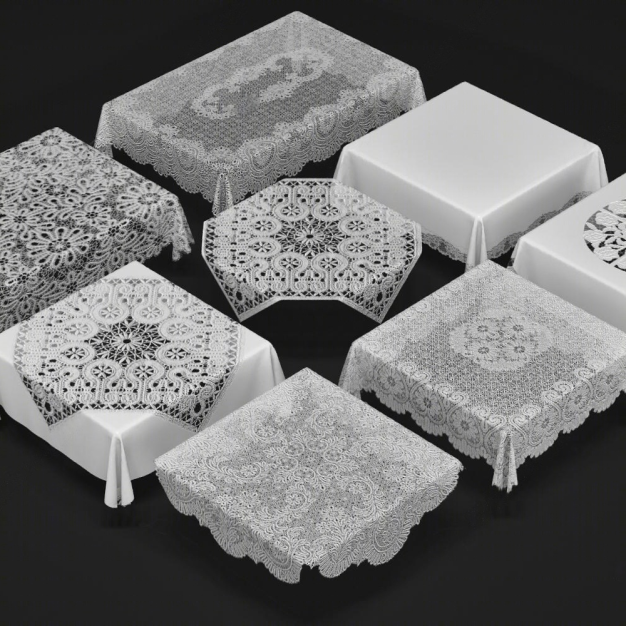 桌布组合3D模型