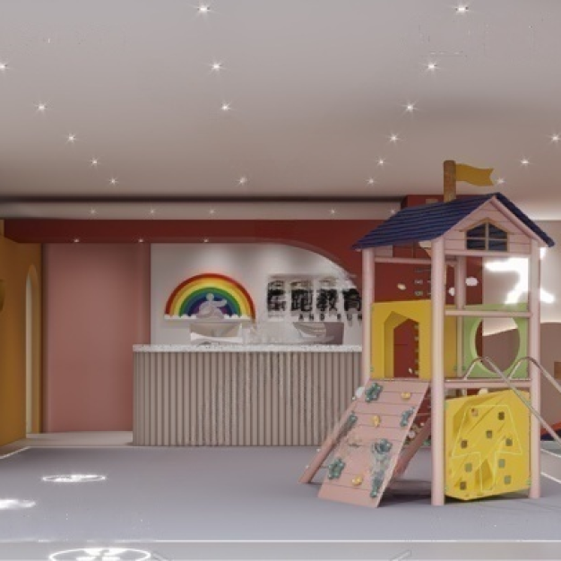现代培训机构运动场3D模型