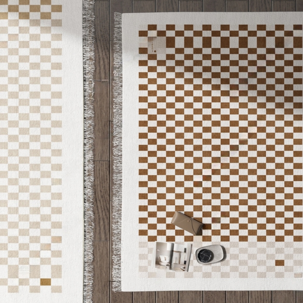 棋盘格几何地毯3D模型