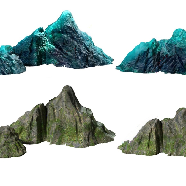  现代假山石头3D模型