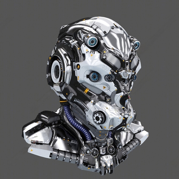 现代科幻头盔3D模型