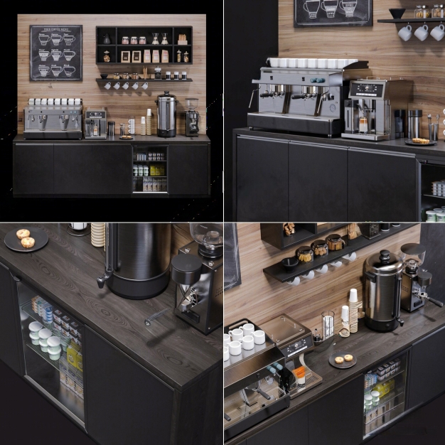 咖啡店操作台3D模型