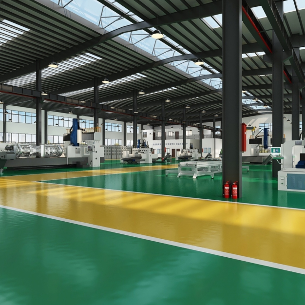 现代生产车间工业厂房3D模型