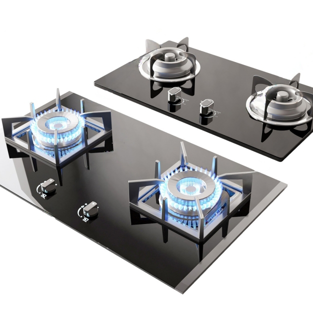 现代燃气灶3D模型