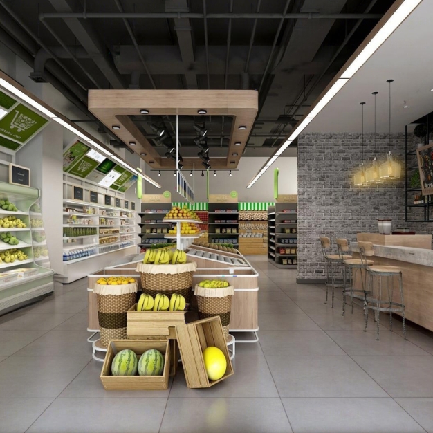 现代水果超市便利店3D模型