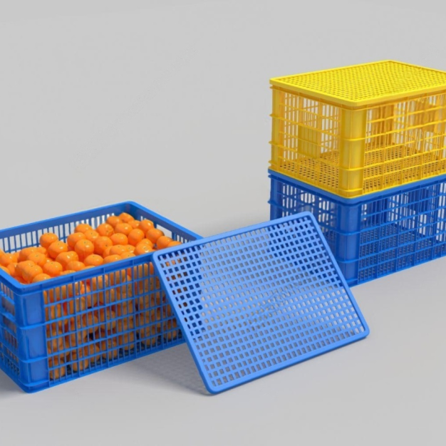 现代周转箱3D模型