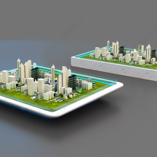 现代沙盘3D模型