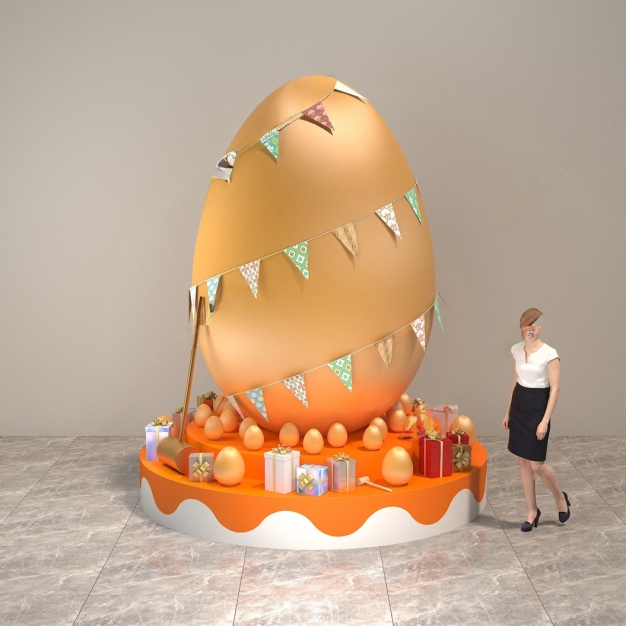 现代砸金蛋美陈3D模型