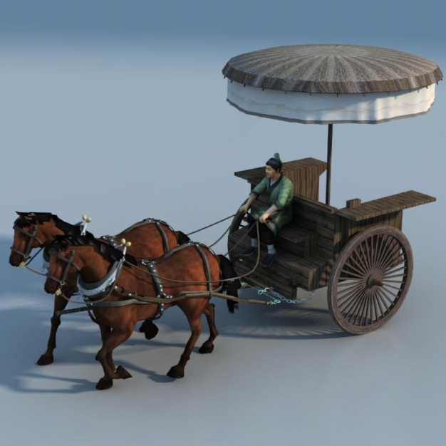 中式马车3D模型