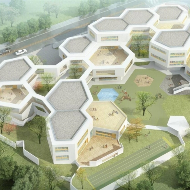 现代幼儿园建筑3D模型