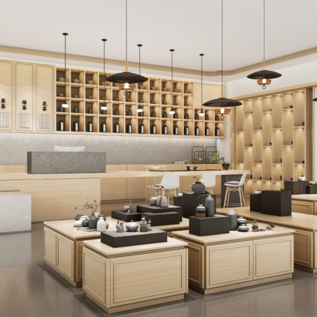 新中式茶叶店3D模型