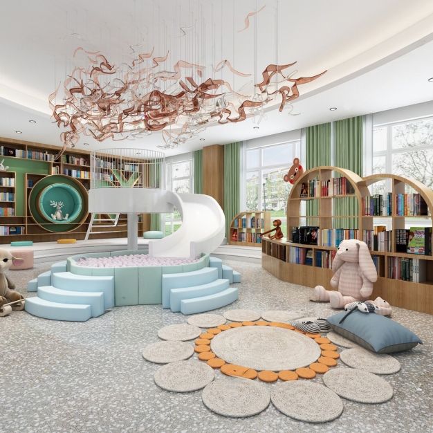 现代幼儿园3D模型
