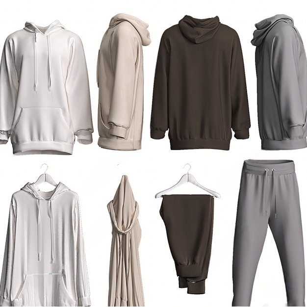 现代衣服组合3D模型